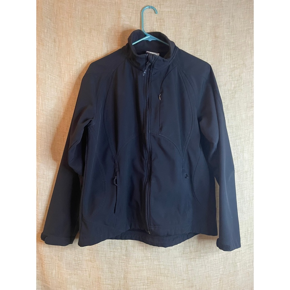 Double Diamond Softshell Jacket Full Zip Lightweight Fleece‎ Lined Black L